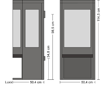 Kaminofen Luxx Maße