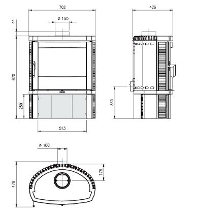 Kaminofen Jennifer - Technische Daten