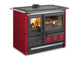 Kaminofen Rosa XXl Maiolika bordeaux