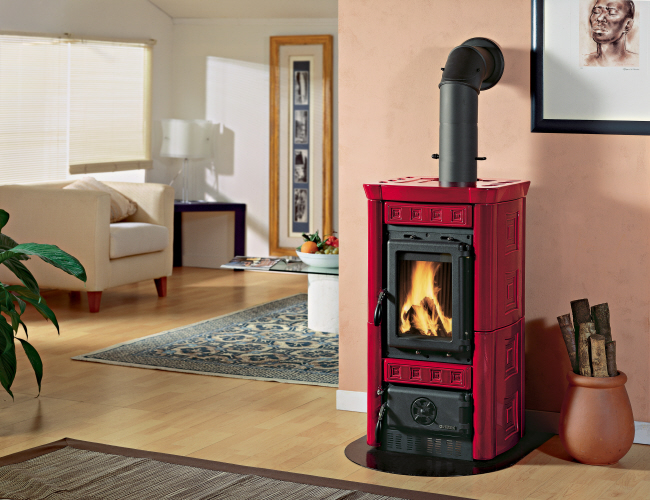 Kaminofen Gaia bordeaux