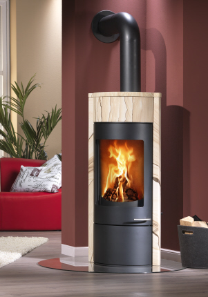 Kaminofen Vega XL Sandstein mit Speicherstein